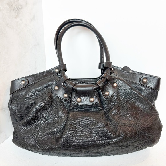 Salvatore Ferragamo Black Pebbled Calf Leather Celtico Tote Bag - Picture 2 of 9